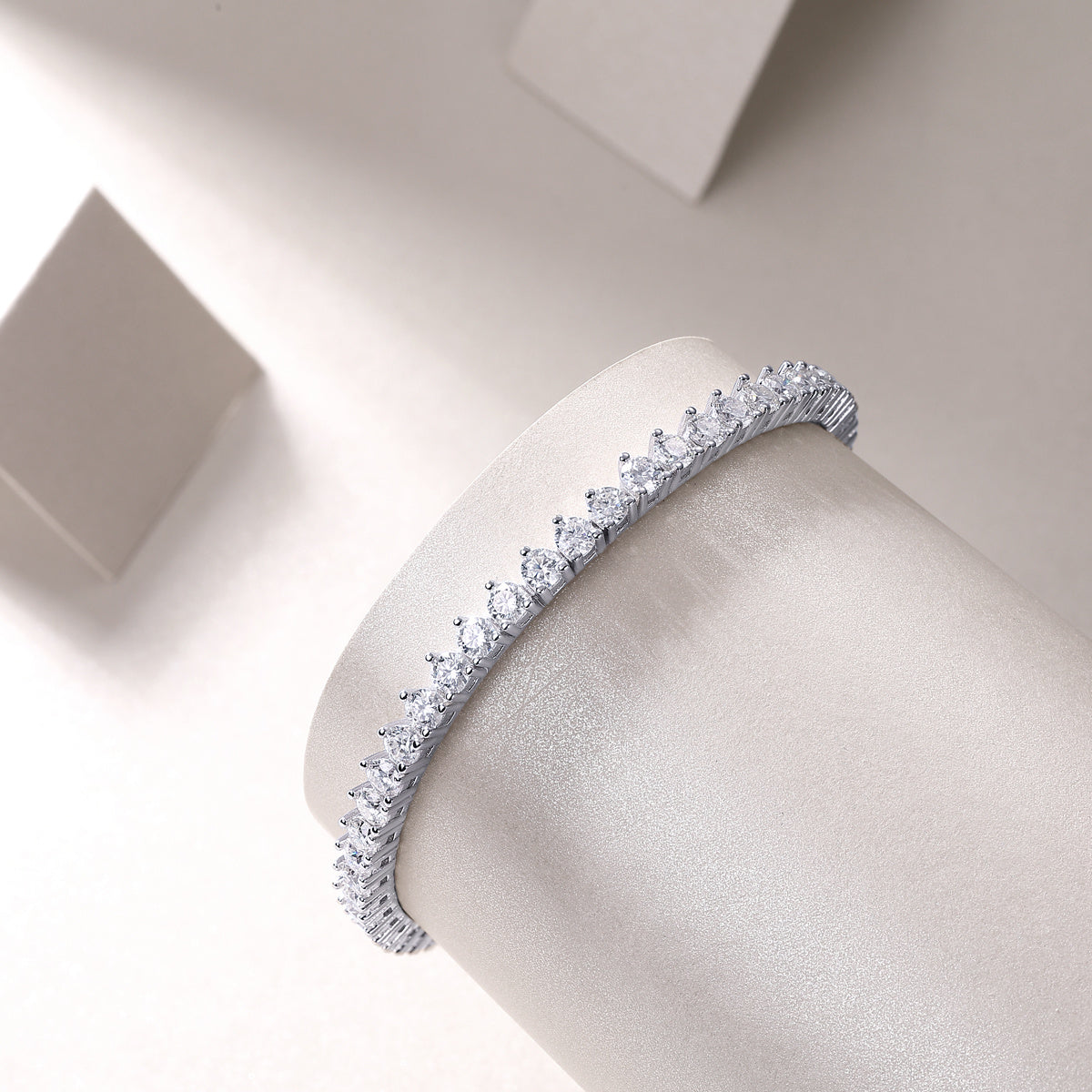 Mark Luxury Fashion Moissanite S925 Silver Bracelet