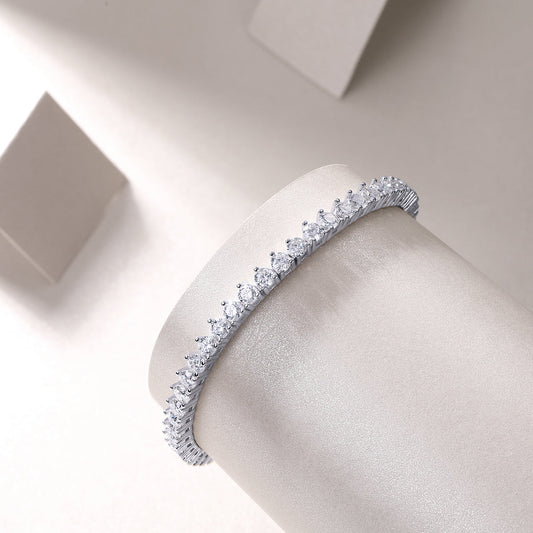 Mark Luxury Fashion Moissanite S925 Silver Bracelet